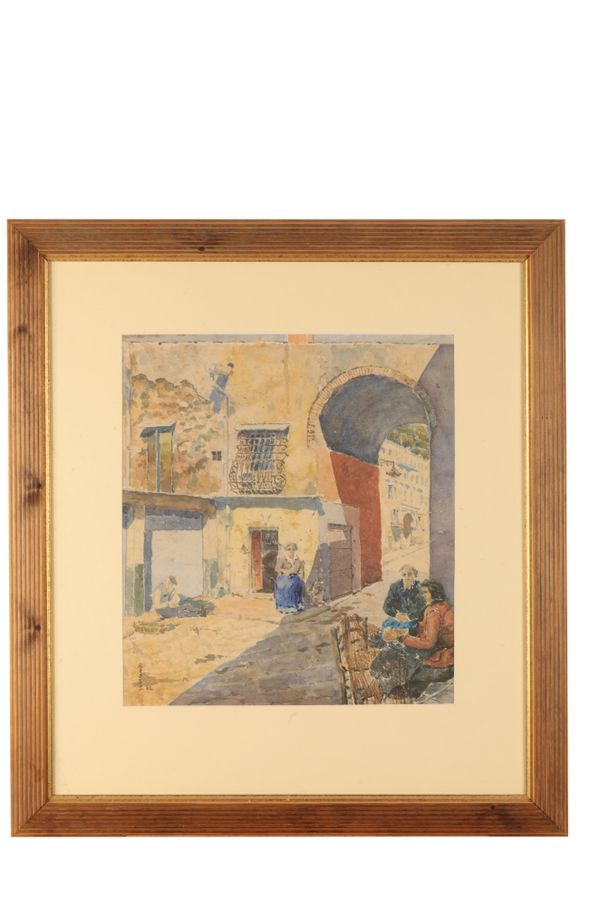 *RENE REYSS (1902-1991) Street scene with figures