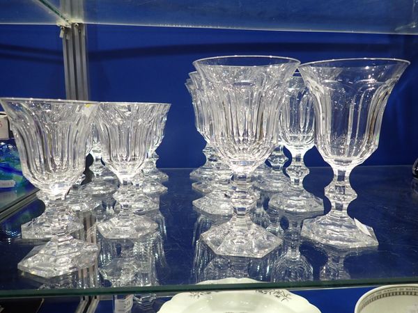 A PART SUITE OF VAL ST. LAMBERT TABLE GLASS