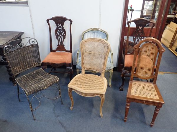 A PAIR OF GEORGE II STYLE SIDE CHAIRS