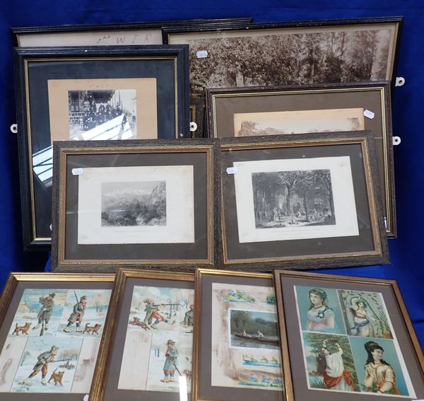 A COLLECTION OF FRAMED VICTORIAN POSTCARDS