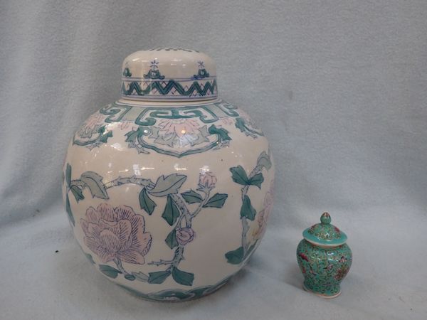 A LARGE MODERN GINGER JAR