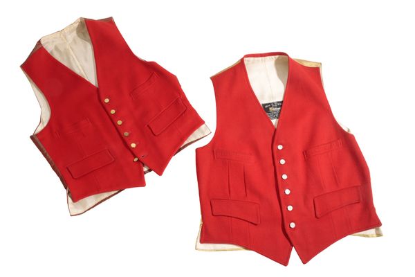 TWO HUNTING WAISTCOATS,