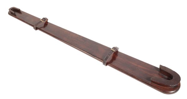 CALLOW & SONS, WHIP MAKERS, LONDON: A MAHOGANY TRAVELLING WHIP RACK