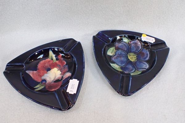 TWO MOORCROFT ASHTRAYS