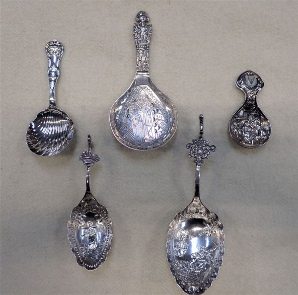 A MEDIEVAL STYLE SILVER SPOON