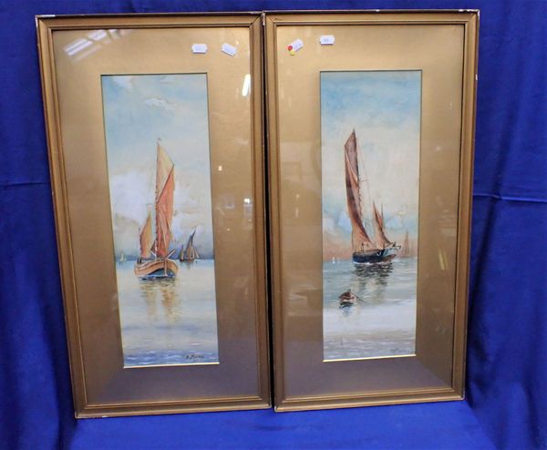 M. REEVES: A PAIR OF WATERCOLOURS OF BOATS