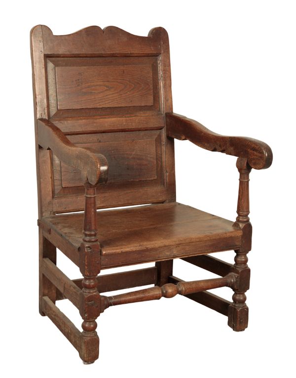 A LATE 17TH CENTURY OAK WAINSCOT CHAIR