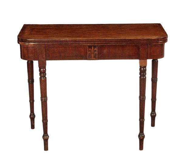 A REGENCY MAHOGANY CARD TABLE