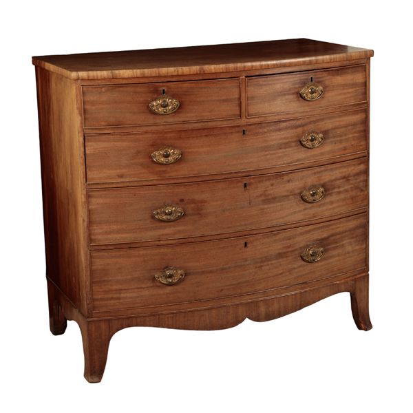 A REGENCY MAHOGANY CHEST OF DRAWERS