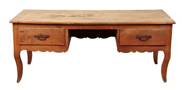 A FRENCH ELM COUNTRY HOUSE DESK