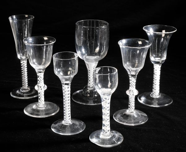 A GROUP OF SEVEN 18TH CENTURY GLASSES