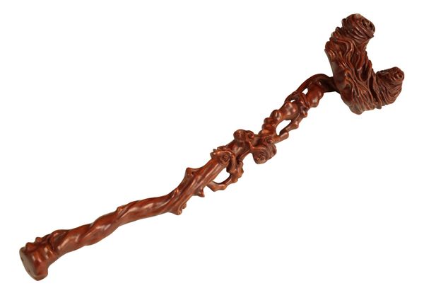 A CARVED WOOD RUYI SCEPTRE