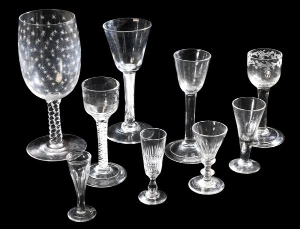 AN 18TH CENTURY WINE GLASS