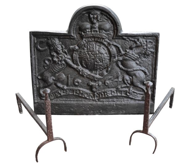 A CAST IRON FIREBACK