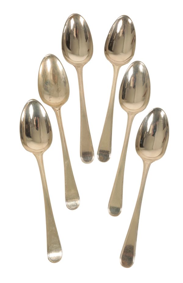 A SET OF SIX GEORGE III SILVER SPOONS