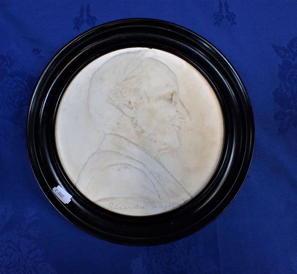 AN EDWARDIAN CAST PLASTER ROUNDEL OF ALEXANDER WHYTE