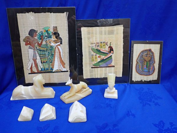 A COLLECTION OF EGYPTIAN SOUVENIRS