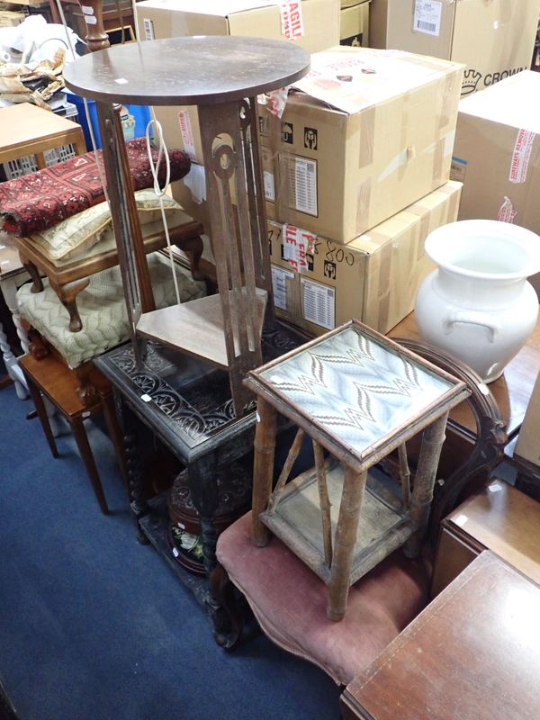 A 19TH CENTURY BAMBOO OCCASIONAL TABLE