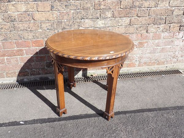 A CHIPPENDALE REVIVAL CIRCULAR COFFEE TABLE