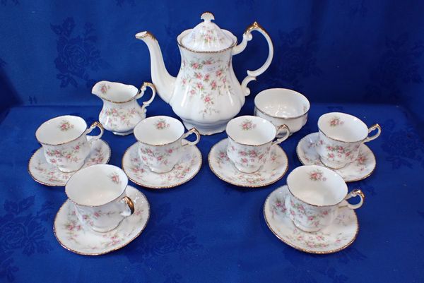 A PARAGON 'VICTORIANA ROSE' COFFEE SET FOR SIX