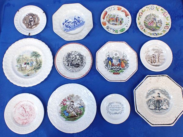 A COLLECTION OF 19TH CENTURY NURSERY PLATES