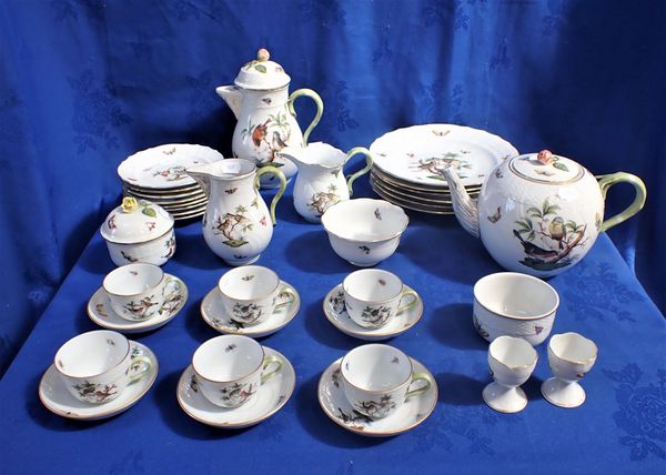 A COLLECTION OF HEREND 'ROTHSCHILD BIRD' TEA AND DINNER WARE