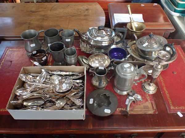 A COLLECTION OF SILVER-PLATED WARE