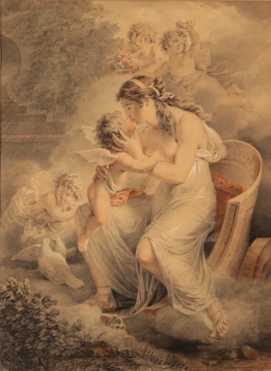 JACQUES KUYPER (1761-1808) Venus and Cupid in a chariot