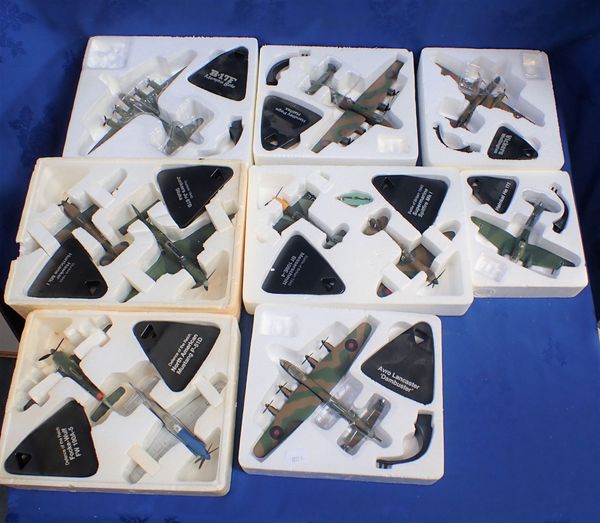 A COLLECTION OF MILITARY MODEL PLANES & BATTLESHIPS