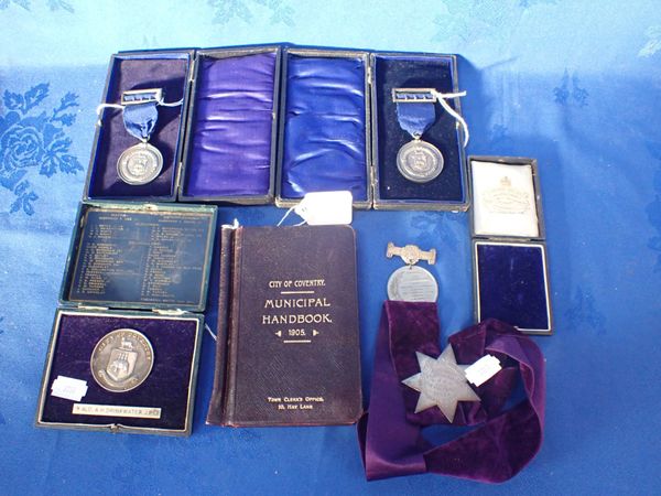 TWO SILVER 'COVENTRY SWIMMING AND LIFE-SAVING SOCIETY' MEDALS