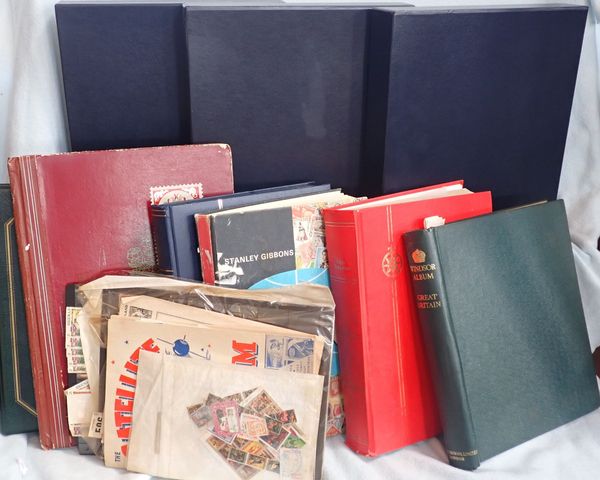 A COLLECTION OF STAMP ALBUMS