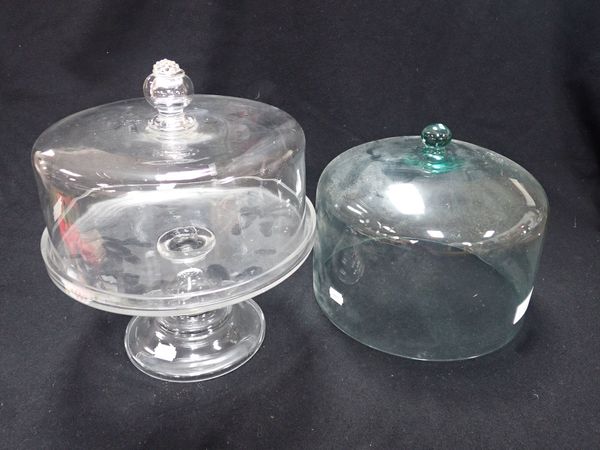 A VICTORIAN GLASS CAKE STAND