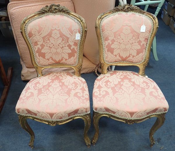 A PAIR OF 18th CENTURY STYLE SALON CHAIRS