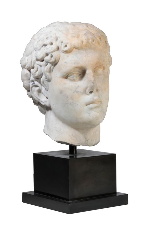 A ROMAN MARBLE HEAD OF A YOUTH
