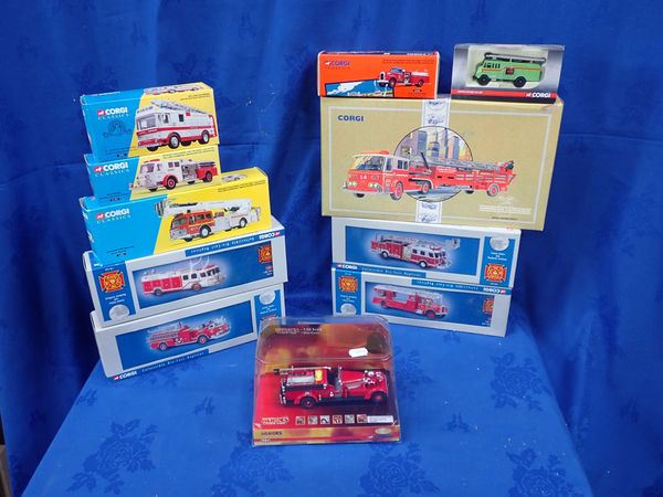 A COLLECTION OF CORGI FIRE BRIGADE VEHICLES