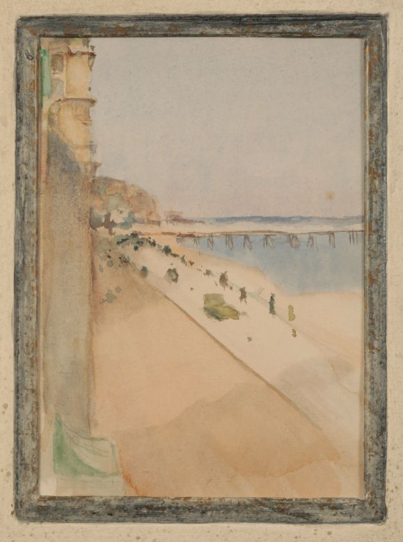 THEODORE CASIMIR ROUSSEL (1847-1926) A view of Hastings pier and promenade