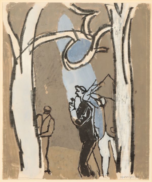 *KEITH VAUGHAN (1912-1977) 'Men in a Wood'