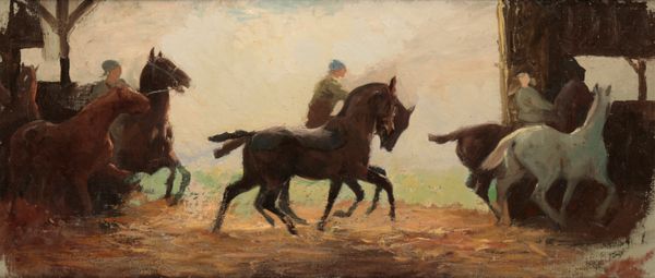 LUCY KEMP-WELCH (1869-1958) A study for 'The Straw Ride'