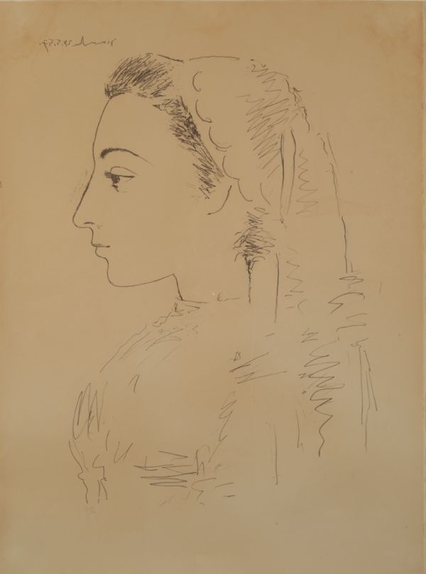 *PABLO PICASSO (1881-1973) 'Jacqueline de Profil'