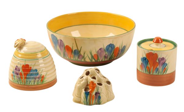 CLARICE CLIFF FOR NEWPORT POTTERY: A 'CROCUS' PATTERN BOWL