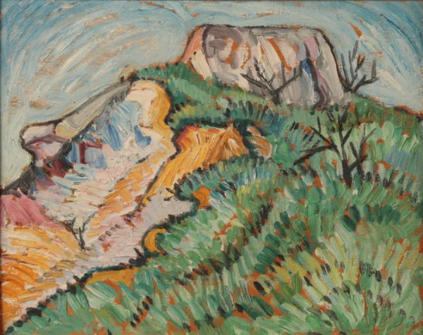 *EDWARD MCKNIGHT KAUFFER (1890-1954) 'Rocky Landscape'