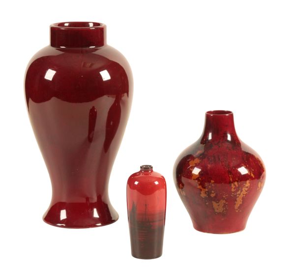 A HOWSONS FLAMBE VASE