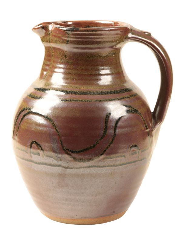 *RAYMOND FINCH (1914-2012) FOR WINCHCOMBE POTTERY: A LARGE STUDIO POTTERY JUG