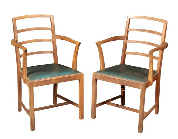 A PAIR OF UTILITY ARMCHAIRS, IN THE STYLE OF GORDON RUSSELL
