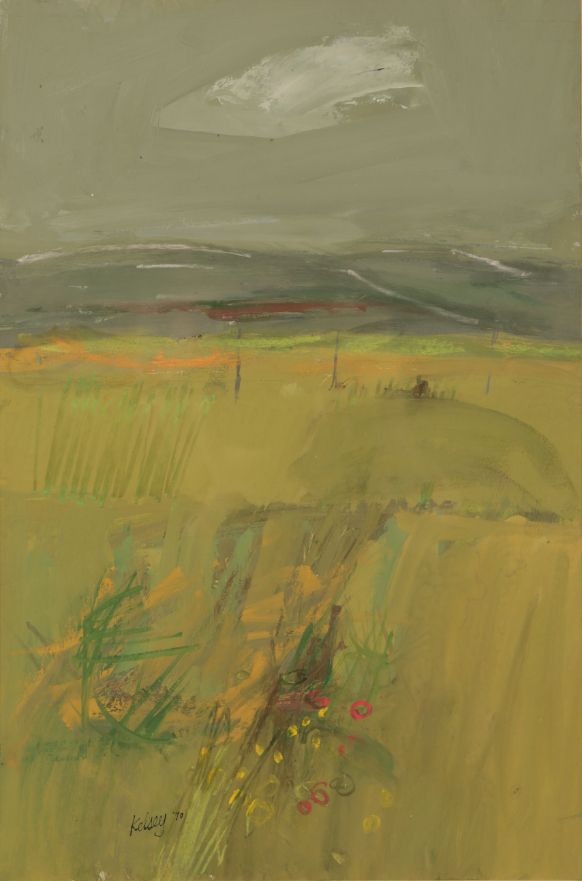 *ROBERT KELSEY (B. 1949) Landscape under grey skies