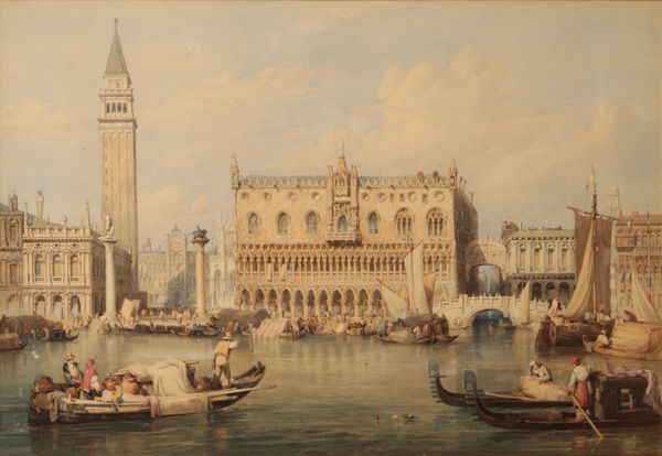 SAMUEL PROUT (1783-1852) A view of the Doge’s Palace and the Piazetta, Venice