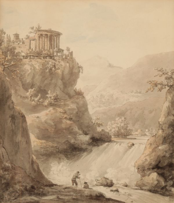 ATTRIBUTED TO WILLIAM MARLOW (1740-1813) 'The Temple of Vesta at Tivoli'