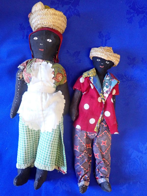 TWO HAITIAN CLOTH DOLLS, OF NATIVE MANUFACTURE