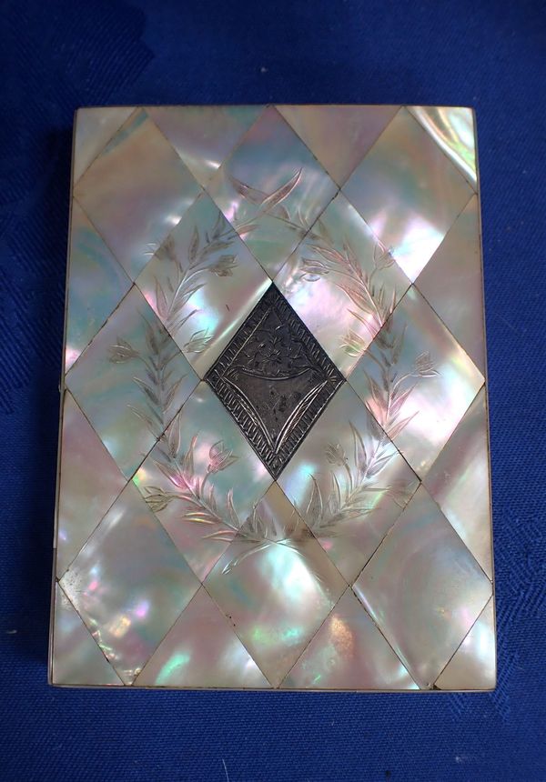 A VICTORIAN MOTHER-OF-PEARL CIGARETTE CASE