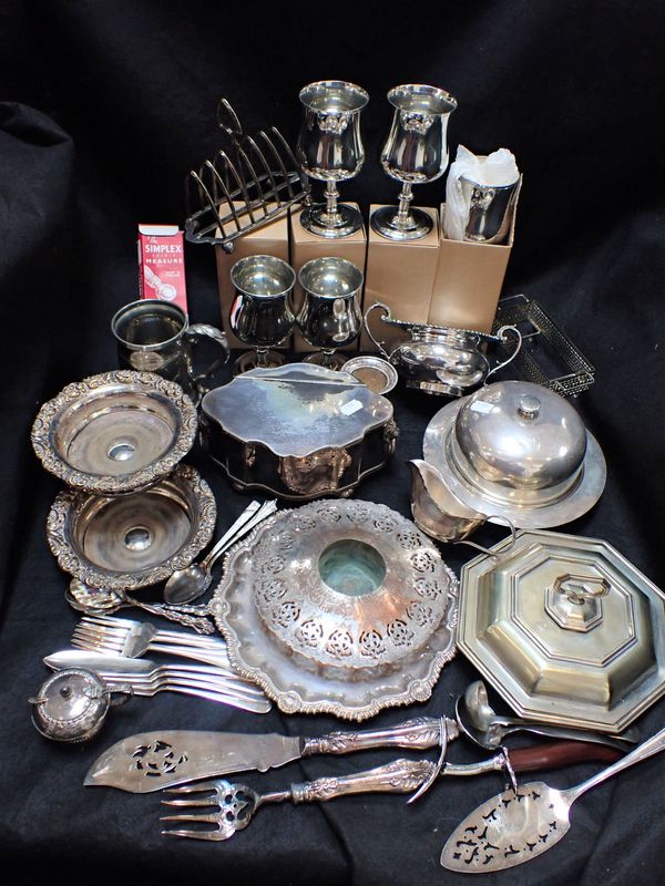 A COLLECTION OF SILVER-PLATED WARE